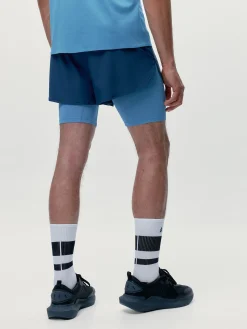 Born Living Yoga Short Ontario Sea Blue/Celadon Blue>Hombre Pantalones Cortos