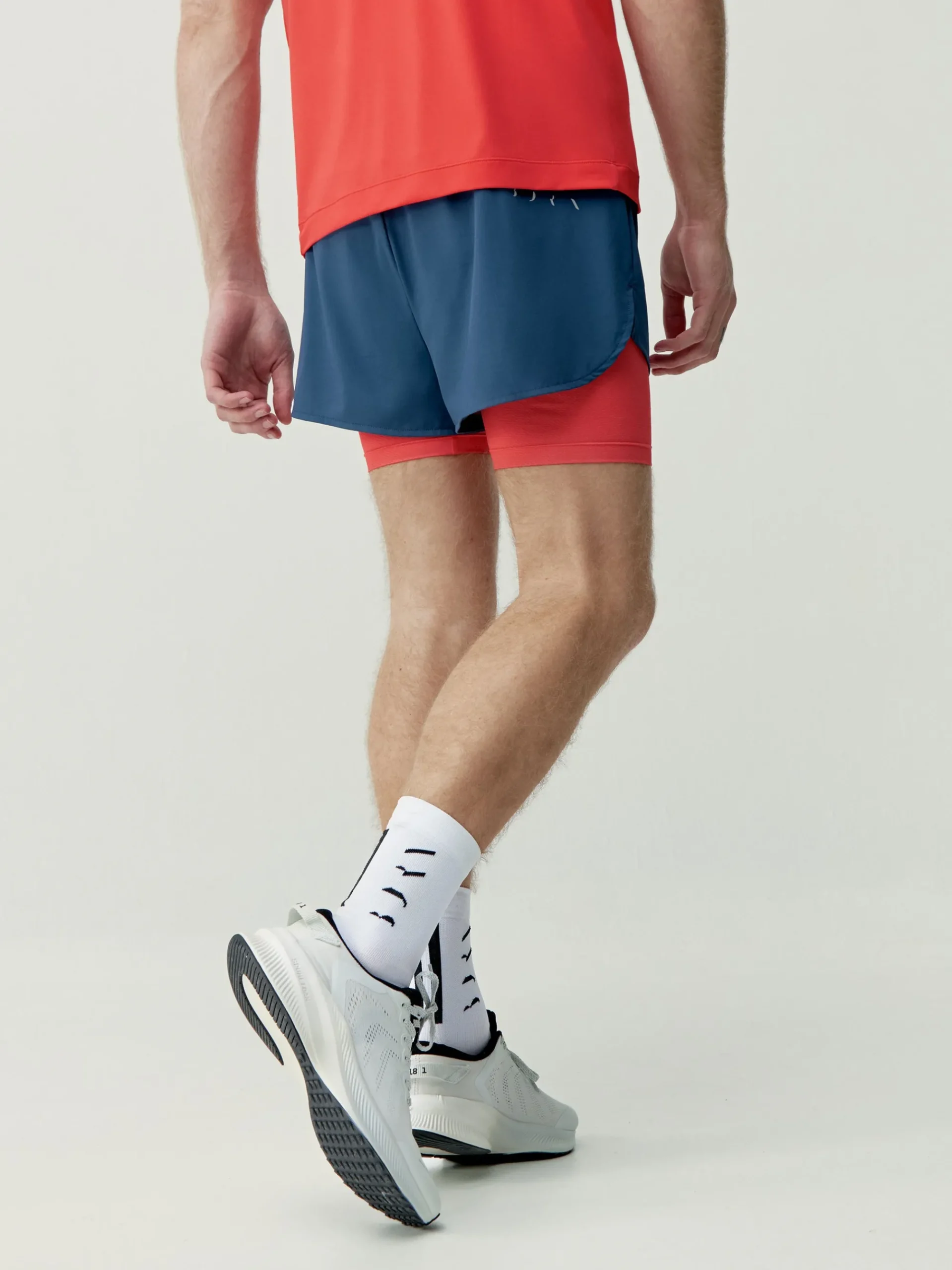 Born Living Yoga Short Ontario Sea Blue/Coral Bright>Hombre Pantalones Cortos