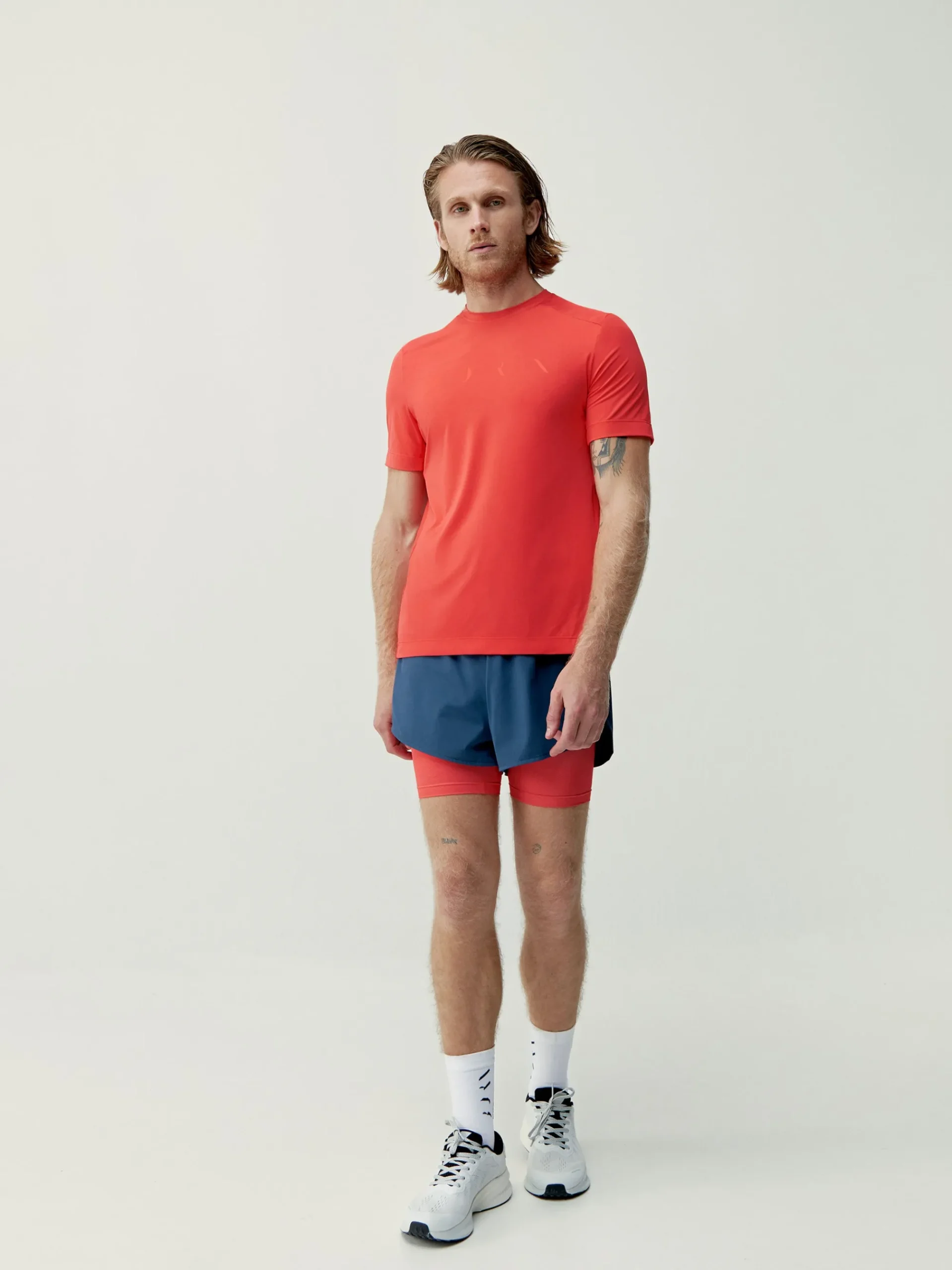 Born Living Yoga Short Ontario Sea Blue/Coral Bright>Hombre Pantalones Cortos