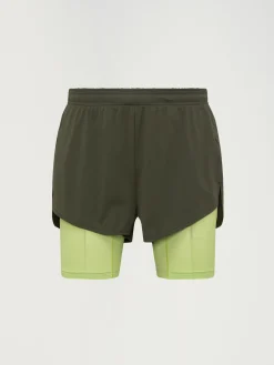 Born Living Yoga Short Ontario Swamp Green/Lime Bright>Hombre Pantalones Cortos