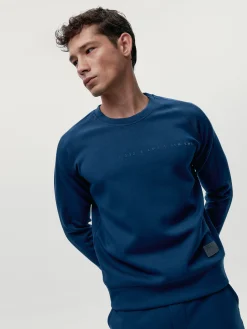 Born Living Yoga Sweatshirt Hughes Sea Blue>Hombre Sudaderas