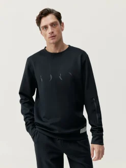 Born Living Yoga Sweatshirt Ness Black>Hombre Sudaderas