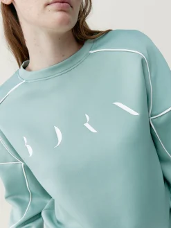 Born Living Yoga Sweatshirts Agda Jade Grey/Off White>Mujer Sudaderas