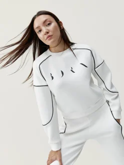 Born Living Yoga Sweatshirts Agda Off White/Black>Mujer Sudaderas