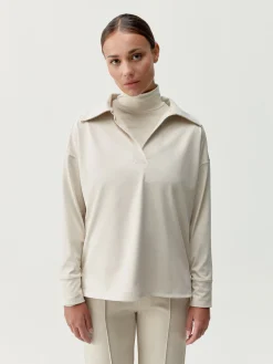 Born Living Yoga Sweatshirts Lua Polo Winter Ecru>Mujer Sudaderas