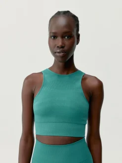 Born Living Yoga Top Alana Biscay Green>Mujer Sujetadores Deportivos