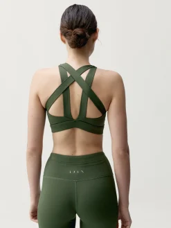 Born Living Yoga Top Asura Dark Olive>Mujer Sujetadores Deportivos