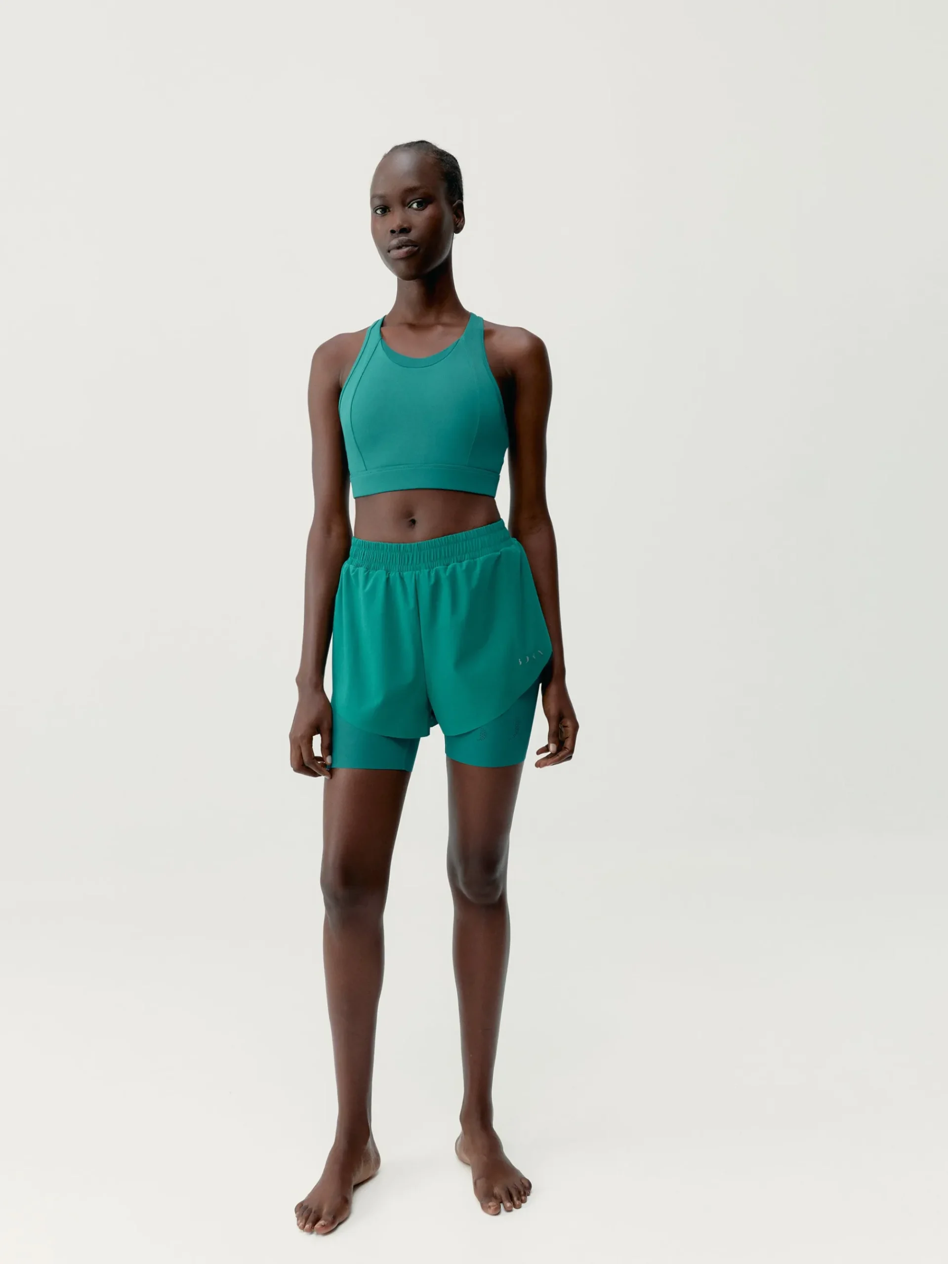 Born Living Yoga Top Bikila Biscay Green>Mujer Sujetadores Deportivos