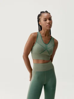Born Living Yoga Top Buddha Deep Green/Grain>Mujer Sujetadores Deportivos
