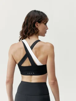 Born Living Yoga Top Cleo Black/White Chalk>Mujer Sujetadores Deportivos