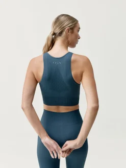 Born Living Yoga Top Crop Nawal Stormy Grey>Mujer Sujetadores Deportivos