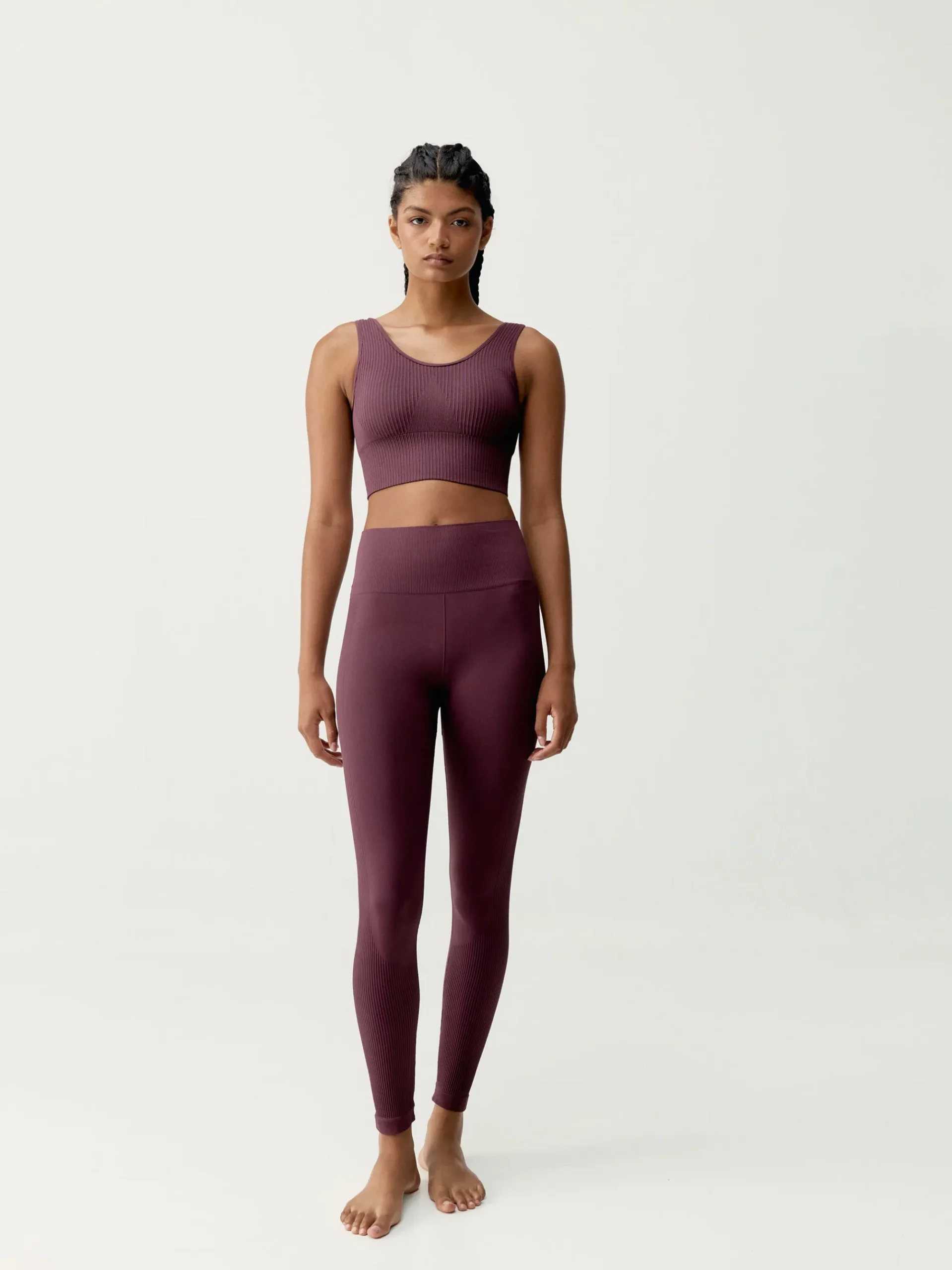 Born Living Yoga Top Flow Dark Cherry>Mujer Sujetadores Deportivos