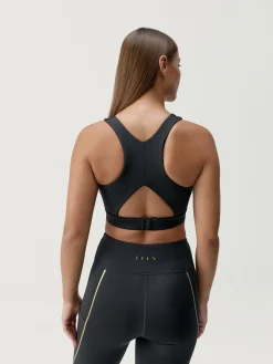 Born Living Yoga Top Gold Black>Mujer Sujetadores Deportivos