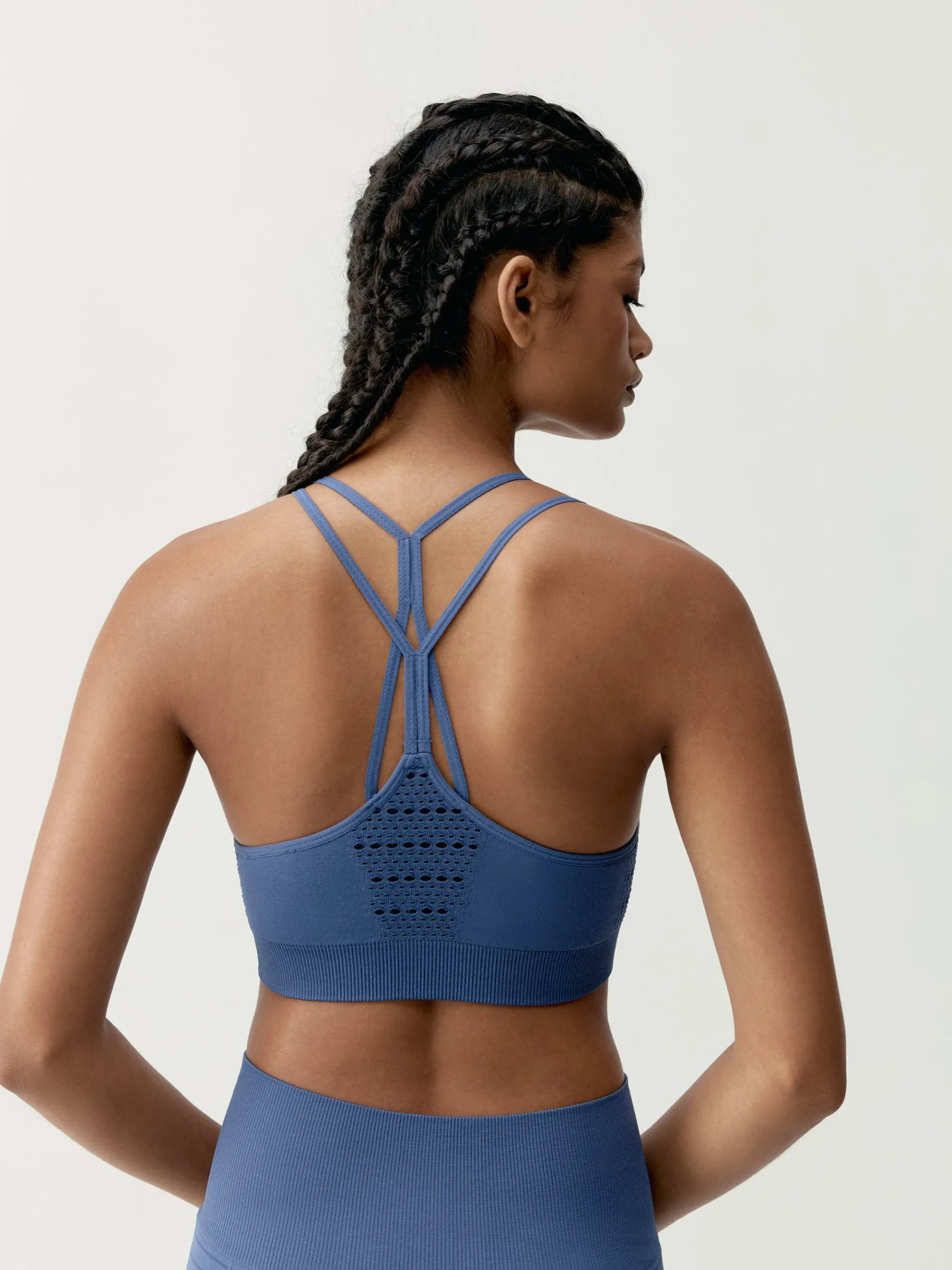 Born Living Yoga Top Hatha Blufin>Mujer Sujetadores Deportivos