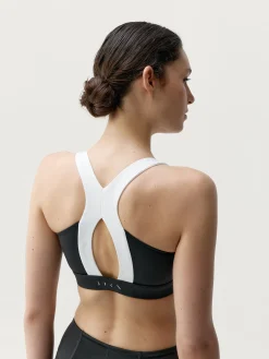 Born Living Yoga Top Matsya Black/Off White>Mujer Sujetadores Deportivos