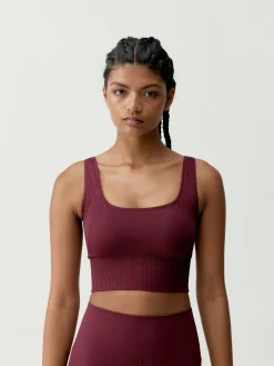 Born Living Yoga Top Yami Bordeaux>Mujer Sujetadores Deportivos