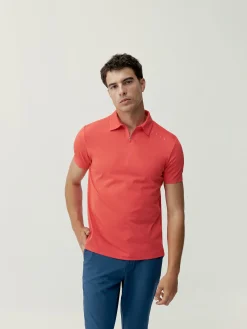Born Living Yoga T-shirt Polo Kariba Coral Bright>Hombre Camisetas · Polos